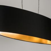 Colgante ovalado negro y dorado