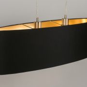 Colgante ovalado negro y dorado