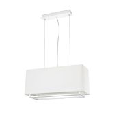 Colgante rectangular blanca con armazón