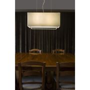 Colgante rectangular blanca con armazón