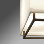 Colgante rectangular blanca con armazón