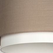 Colgante doble taupe y blanco