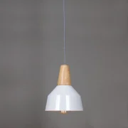 Campana de aluminio y madera estilo nórdico – blanco