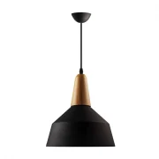 Campana de aluminio y madera estilo nórdico – negro
