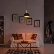 Campana de aluminio y madera estilo nórdico – negro