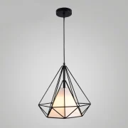 Colgante jaula negra diamante 38cm