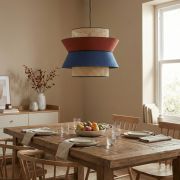 Colgante Bora Rejilla Terracota & Azul