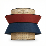 Colgante Bora Rejilla Terracota & Azul