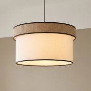 Colgante Duo Organic White & Straw