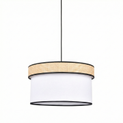 Colgante Duo Organic White & Straw