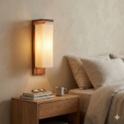 Aplique de Pared Nativo Madera & Lino