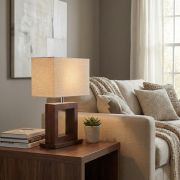 Lámpara de Mesa Cuadro Wood